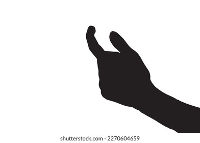 Gib mal was dabei. Silhouette Geste Vektor.