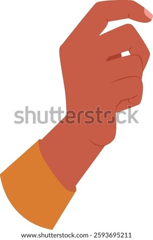Hand Holding Something Vector Illustration