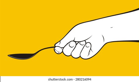 Hand Holding Spoon