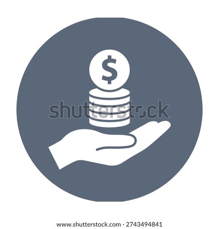 Hand holding stacked coins symbolizing financial growth and prosperity