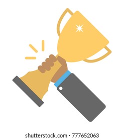 
Hand holding star award illustration 
