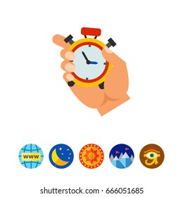 Hand Holding Stopwatch Icon