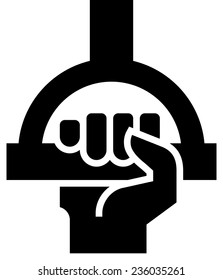 Hand Holding Straphanger Icon