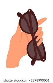Ilustración del vector de gafas de sol de mano