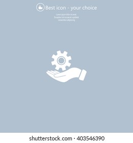 hand holding symbol settings
