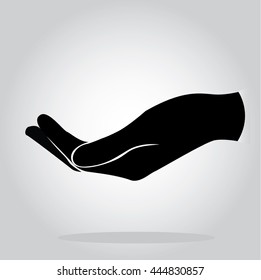 hand holding symbol vector