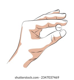 medicina de tableta de mano - vector Ilustración