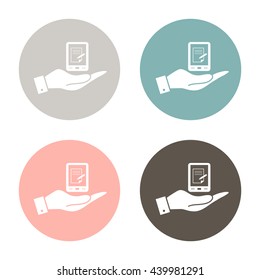 hand holding a tablet pad with sheet of paper.
