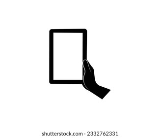 Comprimido sujetador de mano pc. Conjunto de ilustraciones manuales. Manos vectoriales modernas sujetando el comprimido pc con pantalla blanca. infografías de diseño de aplicaciones web. Ilustración moderna de vectores planos. aislado de fondo blanco.