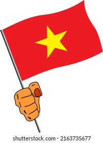 Hand Holding taiwan Flag vector