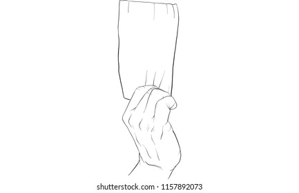 hand holding tissue paper vector