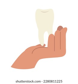 Hand Holding with tooth flat