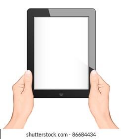 Hand Holding A Touchpad Pc (tablet)