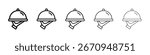 Hand holding tray icon vector collection. EPS 10