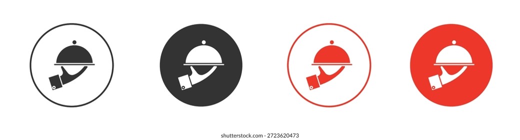 Icono de la bandeja de sujeción de la mano. Diseño de Vector de Web