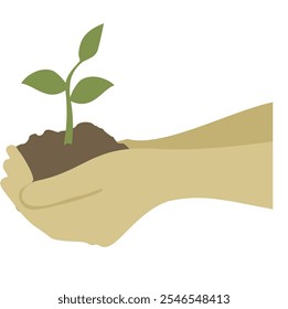 Mano sosteniendo brote de árbol, Movimiento Mundial para Plantar un Millón de Árboles Día