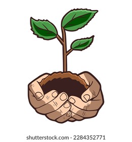 Ilustración De Un Vector De Árbol Con Mano