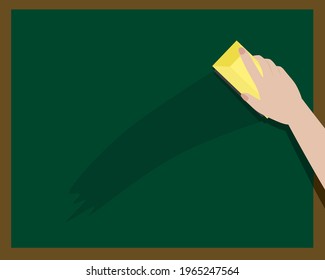 Chalk and Eraser Vector Illustration Stock Vector - Illustration