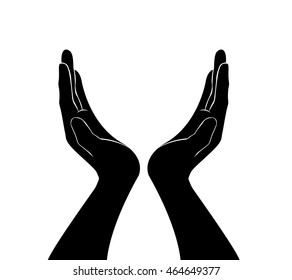  hand holding vector , pray for