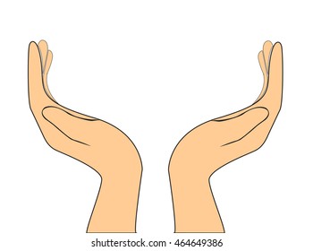  hand holding vector , pray for