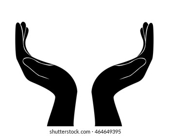  hand holding vector , pray for
