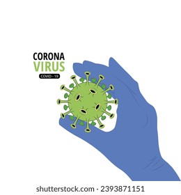hand holding viral bacterium, virus pandemic - Shutterstock ID 2393871151