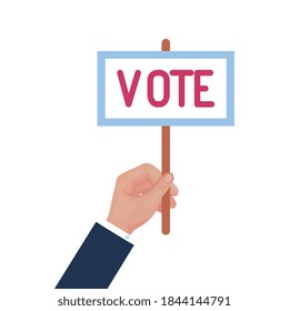 Hand Holding Vote Banner Design President Stock Vector (Royalty Free ...