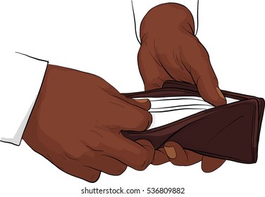 Hand holding wallet,hand action