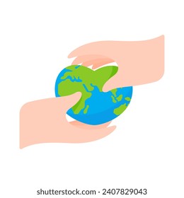 Mano sosteniendo un globo de gota de agua....................................................................................................................................................................................................................................................