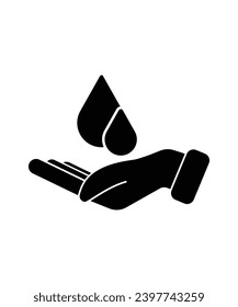 icono de gota de agua de mano, mejor icono plano del vector.
