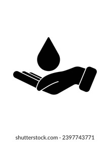 icono de gota de agua de mano, mejor icono plano del vector.