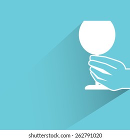 hand holding wine