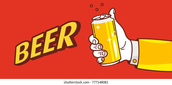 hand holds a beer