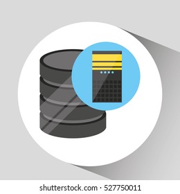 hand holds data cpu computer system vector illustration eps 10