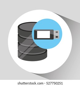 hand holds data usb storage information icon vector illustration eps 10