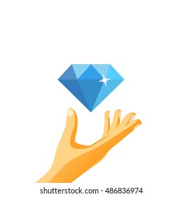 Hand Holds Diamond