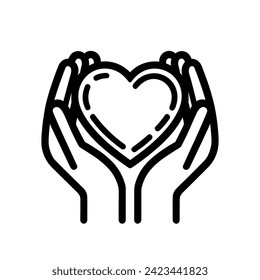 A hand holds an Earth globe. Concept of caring for the Earth. Vector illustration