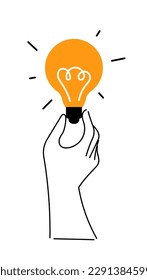 A hand holds a glowing lamp