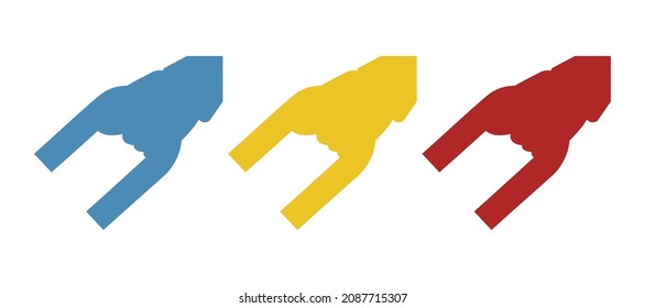 mano sostiene un imán, ilustración vectorial