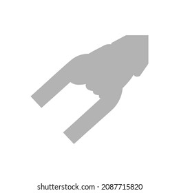 hand holds a magnet, vector illustration