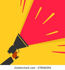 Hand Holds Megaphone