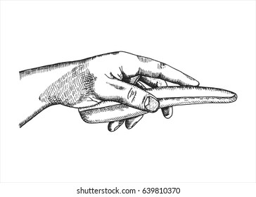 Hand holds a TV remote control vector