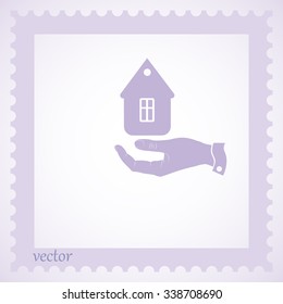 hand and home, icon