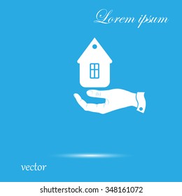 hand and home, icon