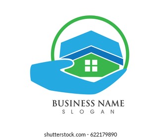 Hand home logo