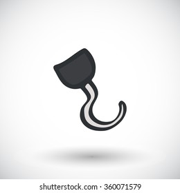 Hand hook sketch. Hand-drawn cartoon pirate attribute icon. Doodle drawing. Vector illustration 