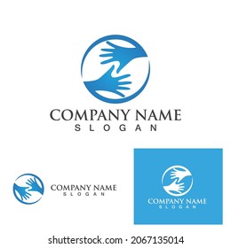 Hand hope care logo vector eps10