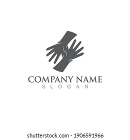 Hand hope  logo and symbol vector image