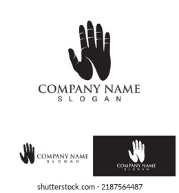 Hand hope logo and symbol vector template