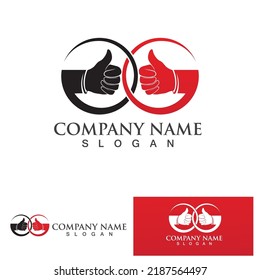 Hand hope logo and symbol vector template